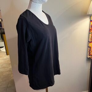 Mod Pod Scoop Neck Tunic/Tee, Black 2X